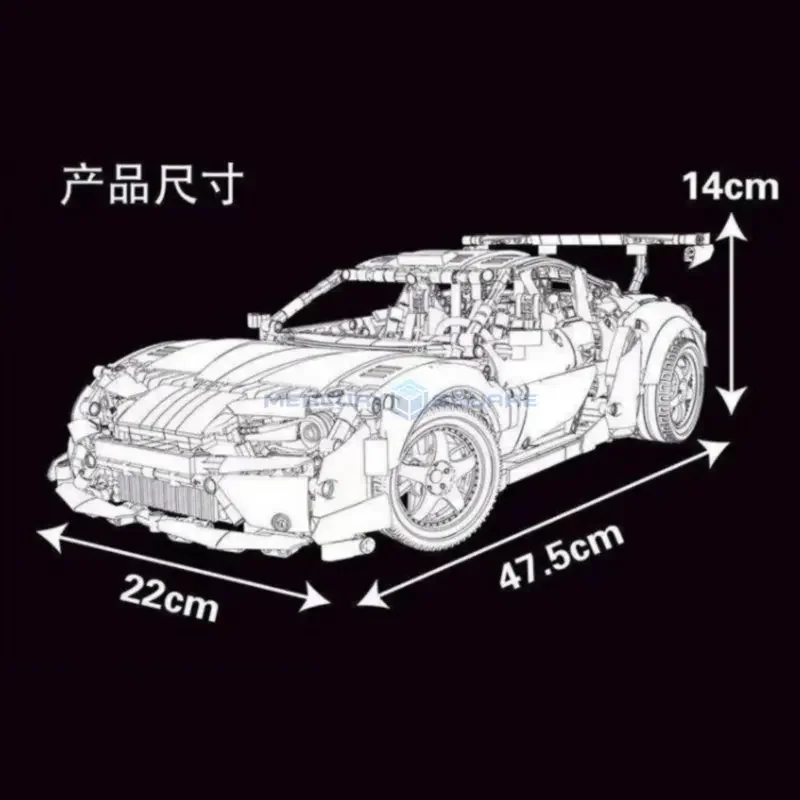 GT86 Racing Car Building Blocks MOC YC-23002 White 1:10 Super Speed Vehicle Model Bricks Set High Tech Toy Gift for Kids Boys