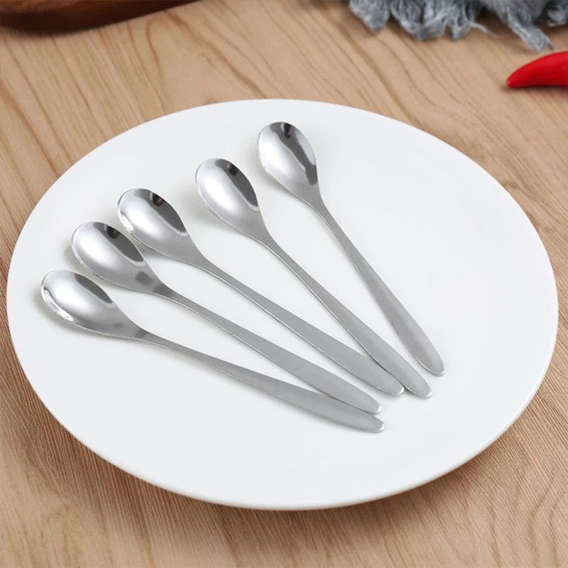 410 Stainless Steel Coffee Spoon Creative Cake Dessert Small Spoon Spoon Spoon Coffee Stirring Spoon Stainless Steel Tableware