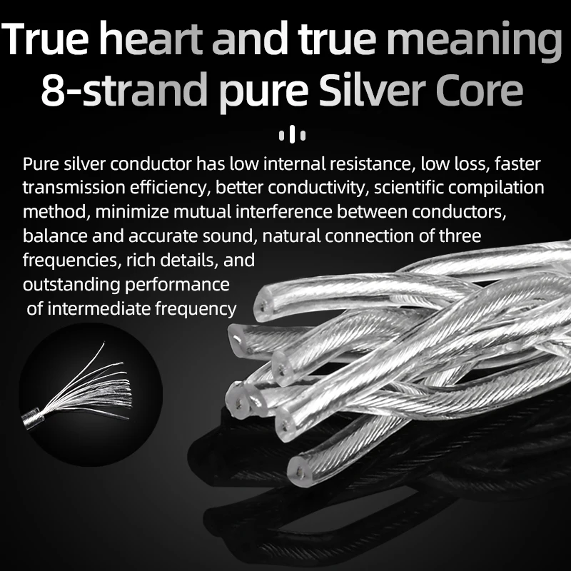 Hifi 4.4mm to 3.5mm Audio cable Pure silver 4.4mm Balance to 3.5 mm aux jack Balanced Audio Adapter Cable Male to Male