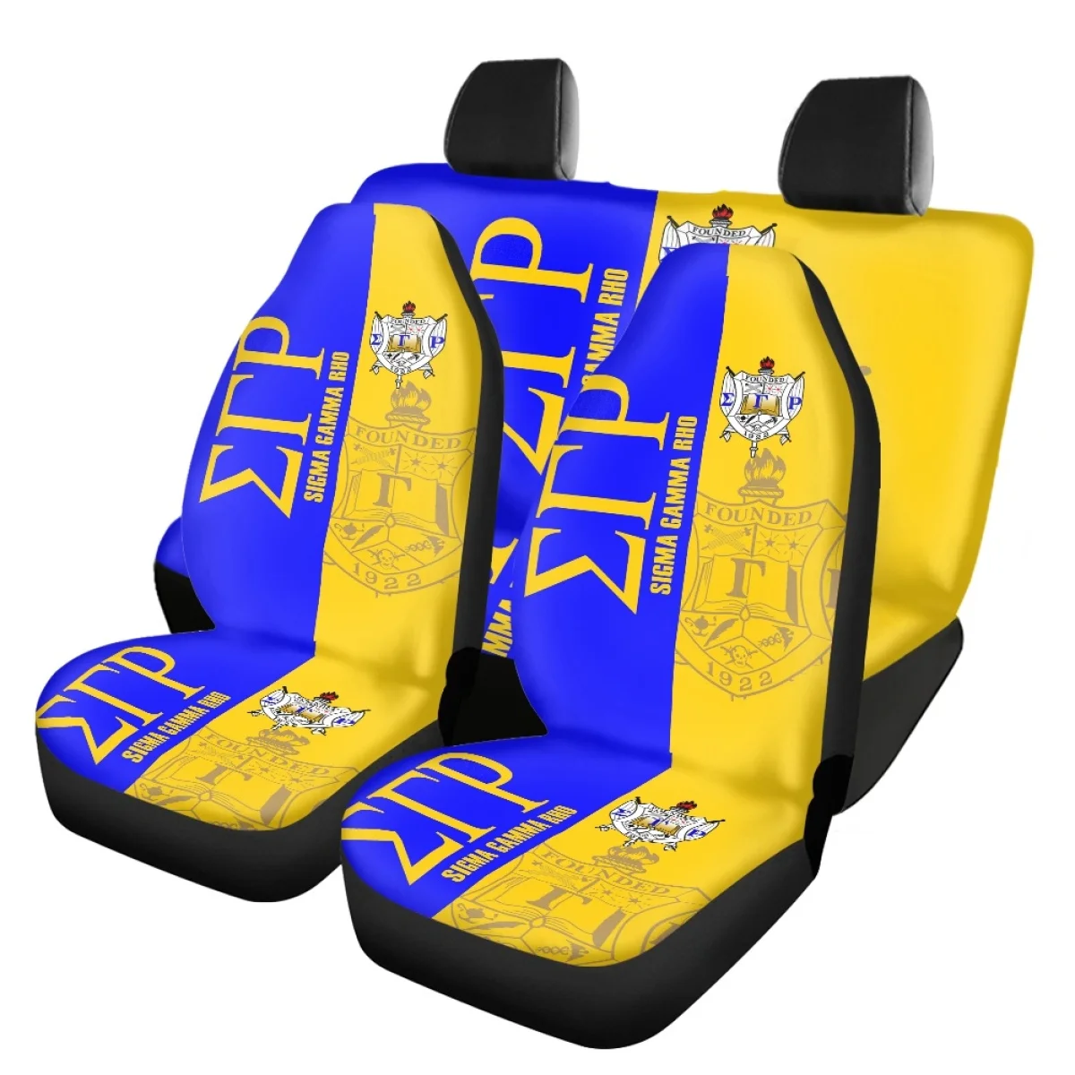 Sigma Gamma Rho Sorority Car Seat Covers Custom College Reunion Car Decoration Pack of 4 Universal Front Seat Protective Cover