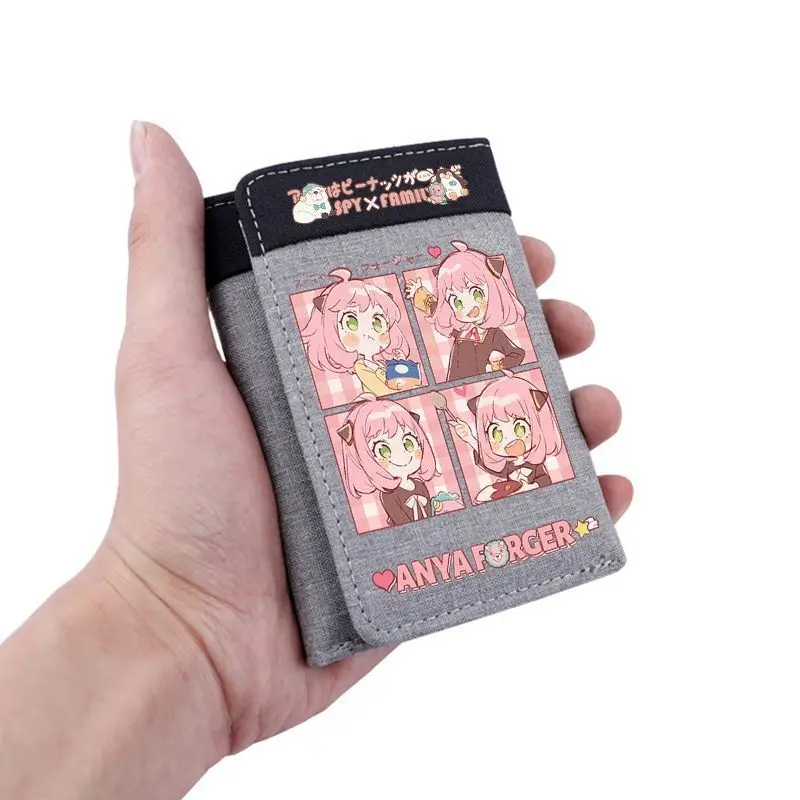محفظة Spy X Family Anya Anime ثنائية الأبعاد للنساء الطالبات Q نسخة محفظة نسائية للعملات المعدنية حامل بطاقة صغيرة أنيمي