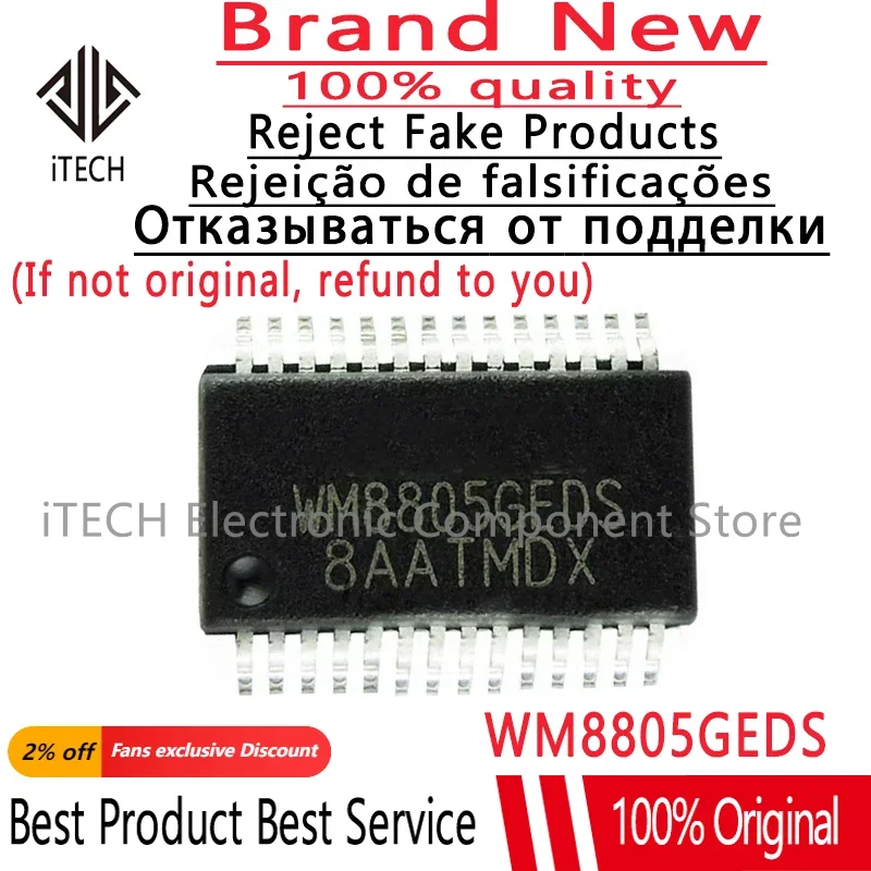 1pcs 100% Original WM8805 WM8805GEDS SSOP28 New In Stock