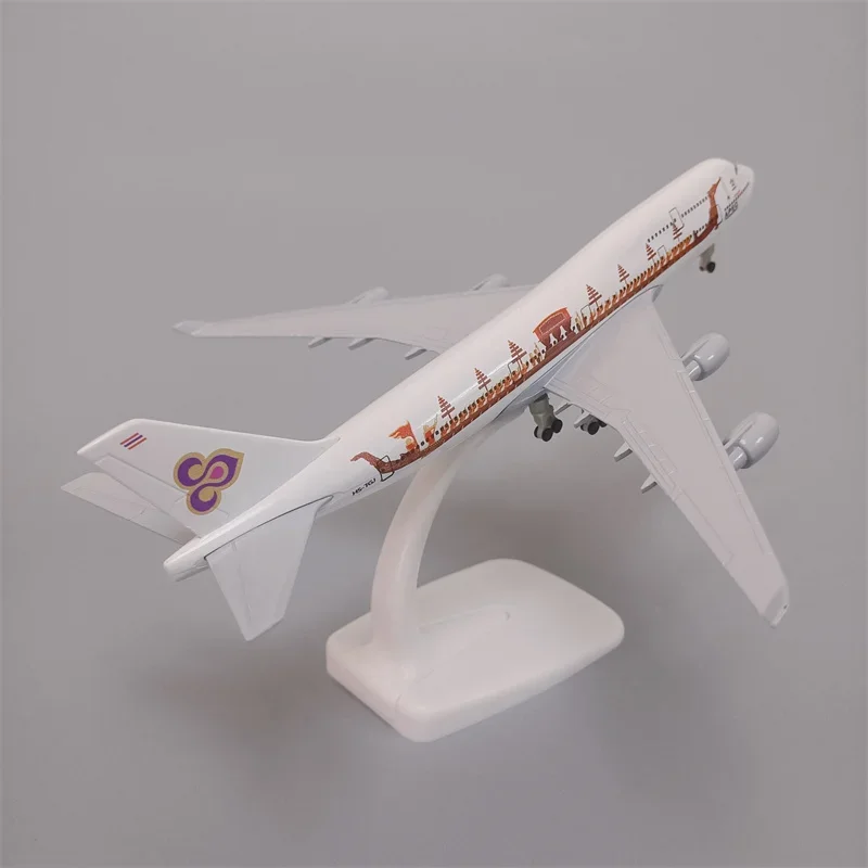 20cm Model Airplane Air Thai Thailand B747 Airlines Boeing 747 Dragon Boat Airways Metal Alloy Plane Model Aircraft w Wheels