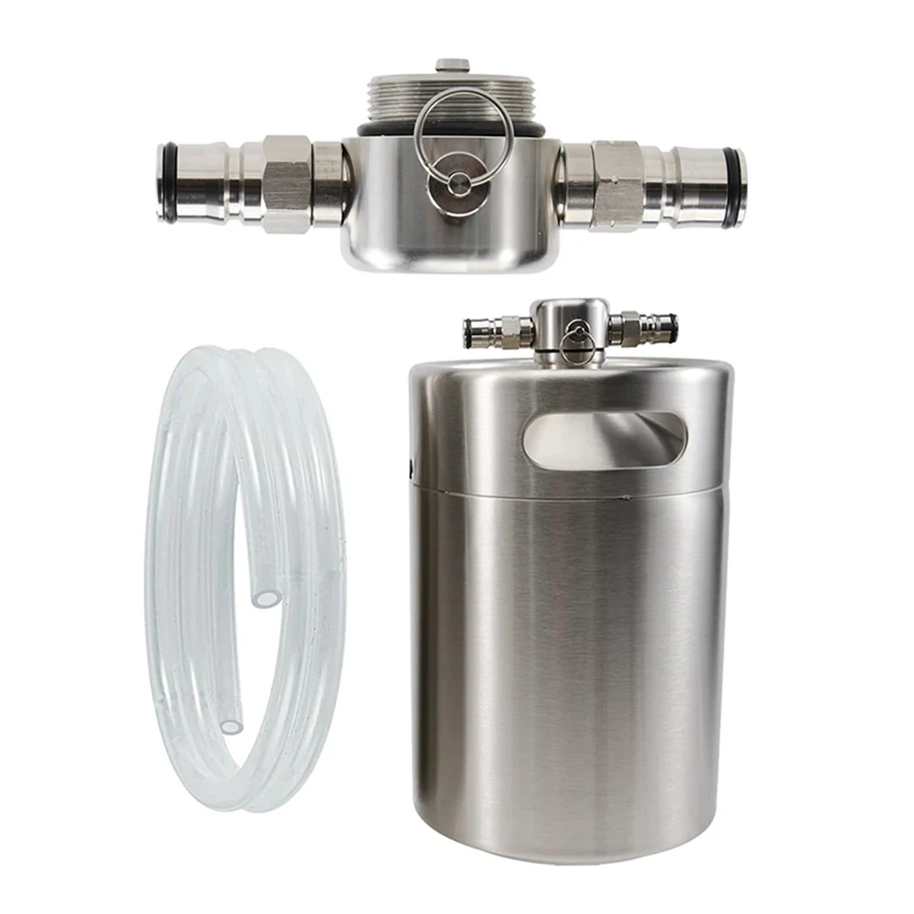 For Home Bar Tapping Black Slim Dual-Ball Lock Leak-proof Beer Dispenser Homebrewing High-strength Stainless Steel
