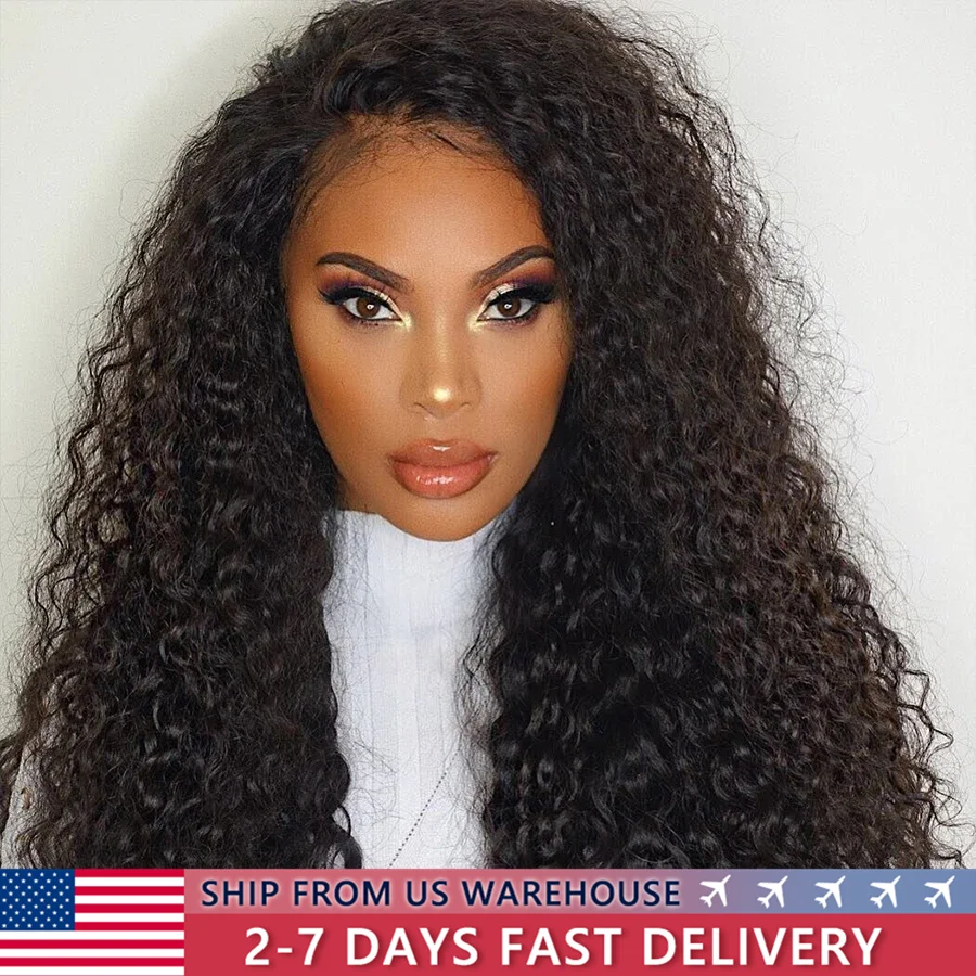 Deep Wave 13x6 HD Lace Front Human Hair Wig Closure 6X4 5X5 Glueless Wig Curly 13x4 Lace Frontal Wigs For Women Wet And Wavy