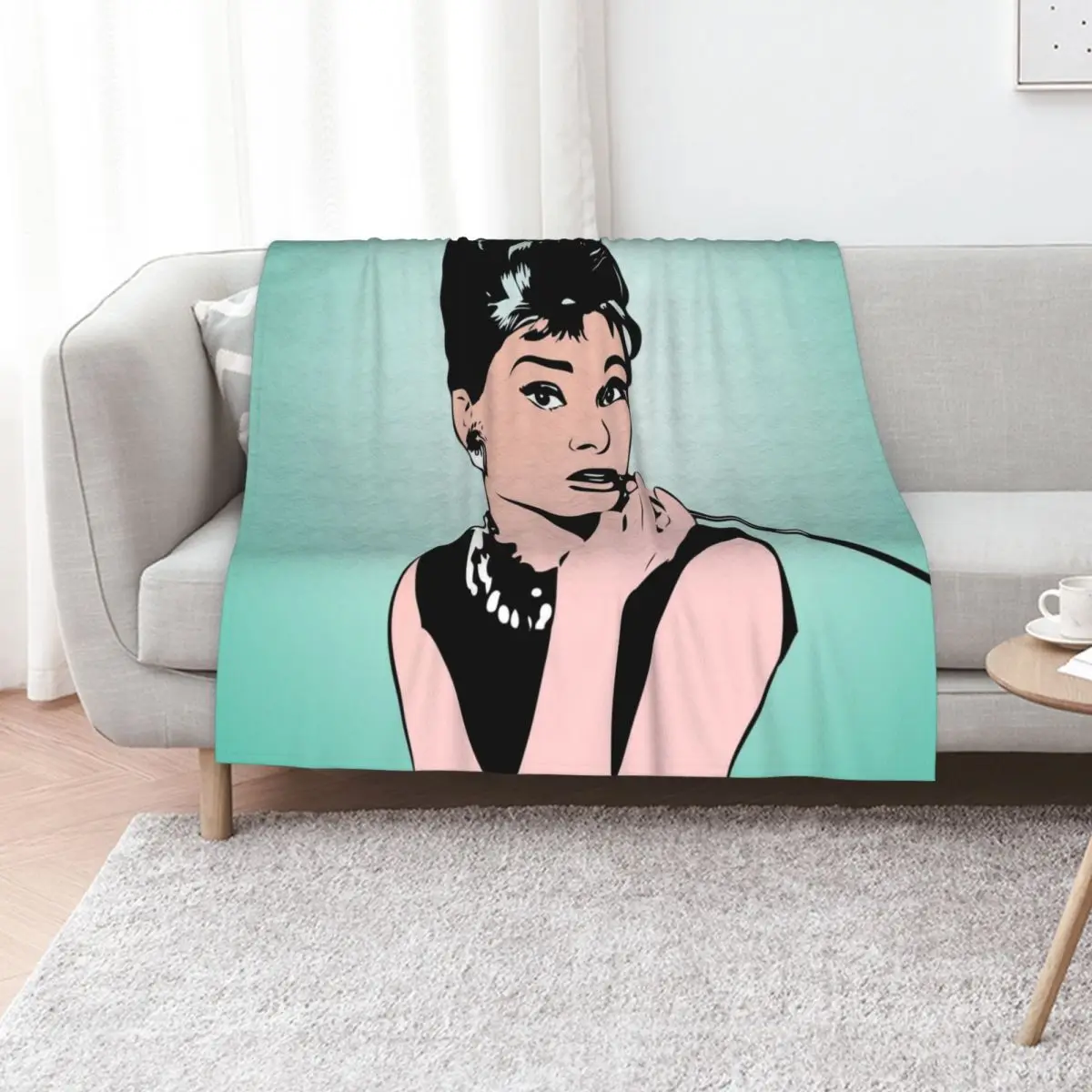 Audrey Hepburn | Pop Art Throw Blanket Soft Plush Plaid christmas gifts halloween Moving Soft Plaid Plush Blankets