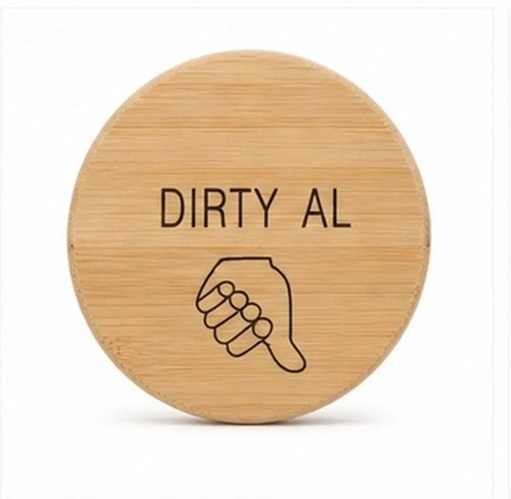Dishwasher Magnet Clean Dirty Sign Bamboo Double Sided Easy Flip Indicator for Dishwasher Refrigerator Oven Kitchen Necessities