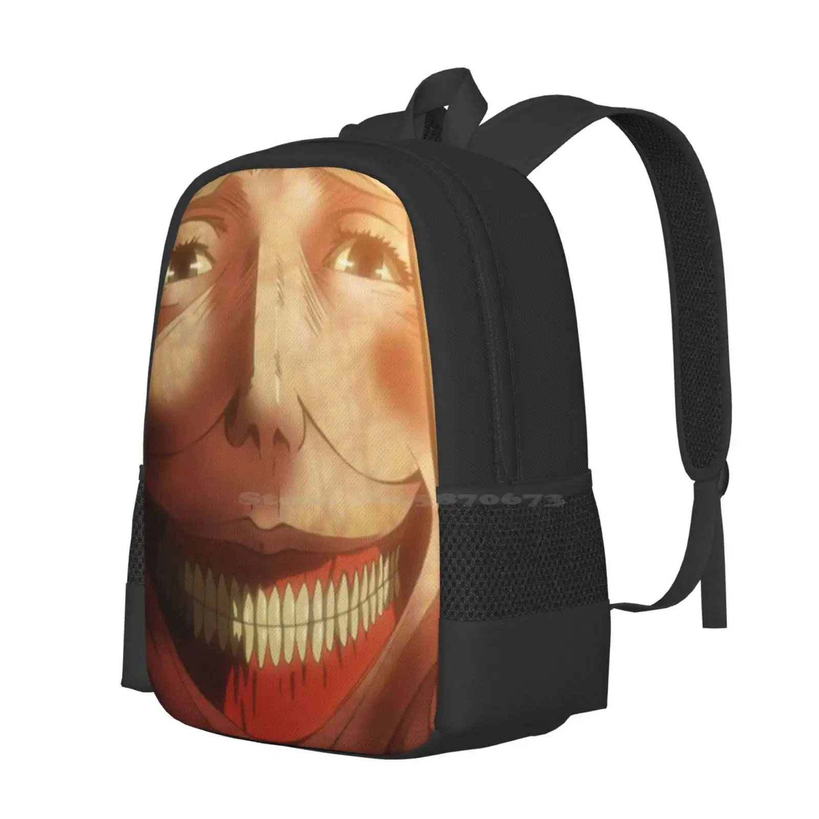 Copie De Smiling Titan Hot Sale Schoolbag Backpack Fashion Bags Smiling Titan Snk Eren Dina Fritz Big Mouth Big Smile Aot