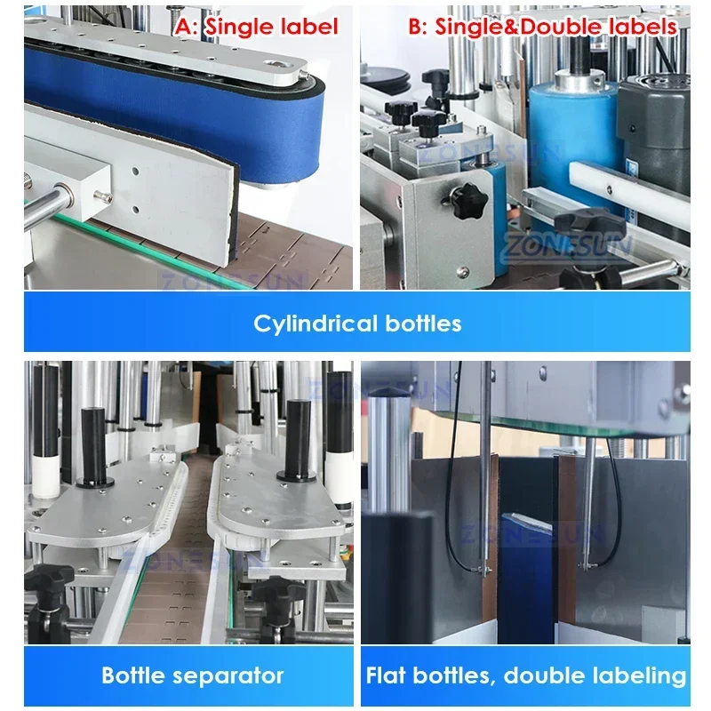 ZONESUN Automatische Trigger-Flaschen-Verpackungsleitung, schlüsselfertiges Projekt, Waschmittel, Flüssigkeitsfüllung, Verschluss-Etikettiermaschine ZS-MPCL1