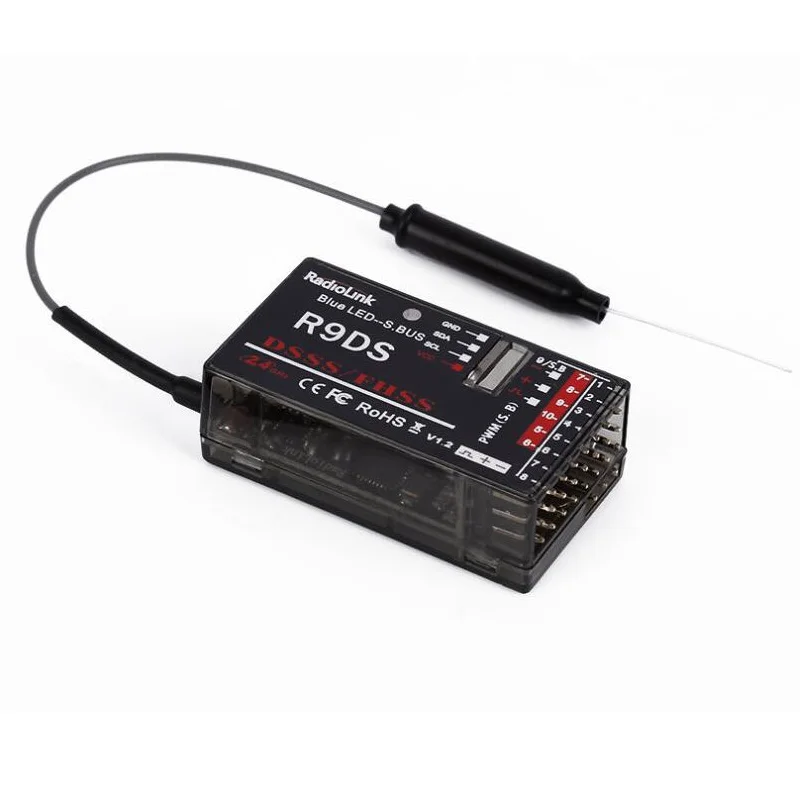 RadioLink R9DS 2.4G 9CH DSSS & FHSS Receiver for RadioLink AT9 AT10 Transmitter RC Multirotor Support For S-BUS PWM