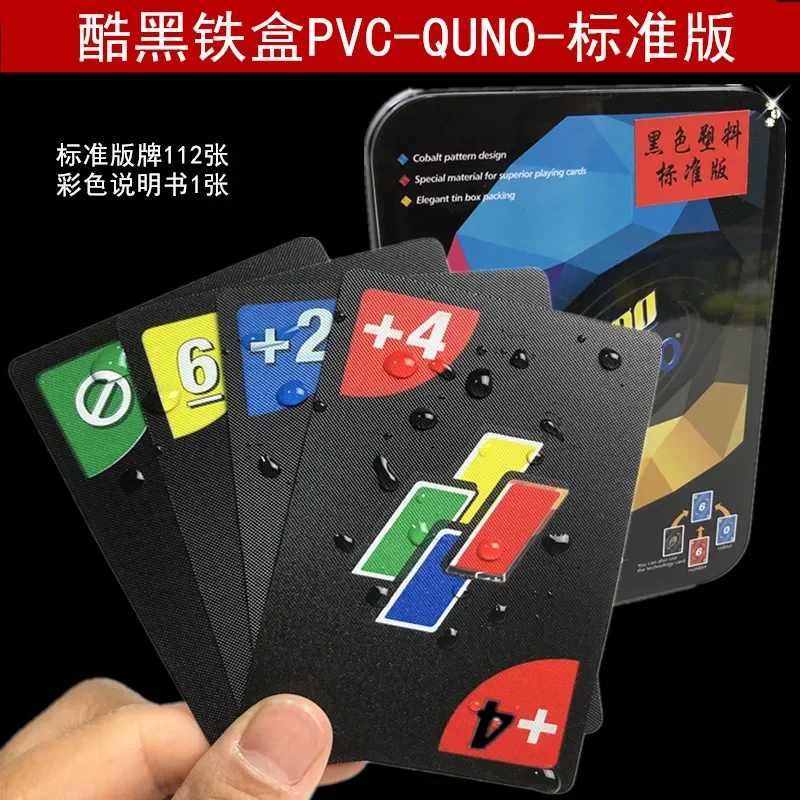 PVC Waterproof QUNO Board Games Family Party Playing Cards Table Games Fun Entertainment Educational Toys for Chilren Adult Gift