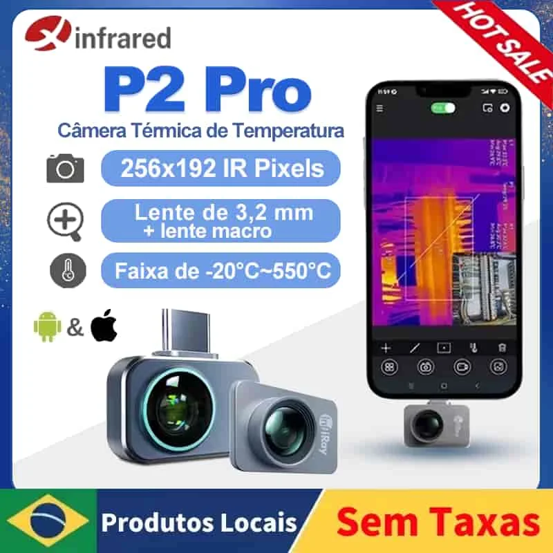 InfiRay P2 Pro Thermal Camera for Phone Infrared Thermal Imager PCB Circuit Repair Industrial Heating Test Night Vision Go P2