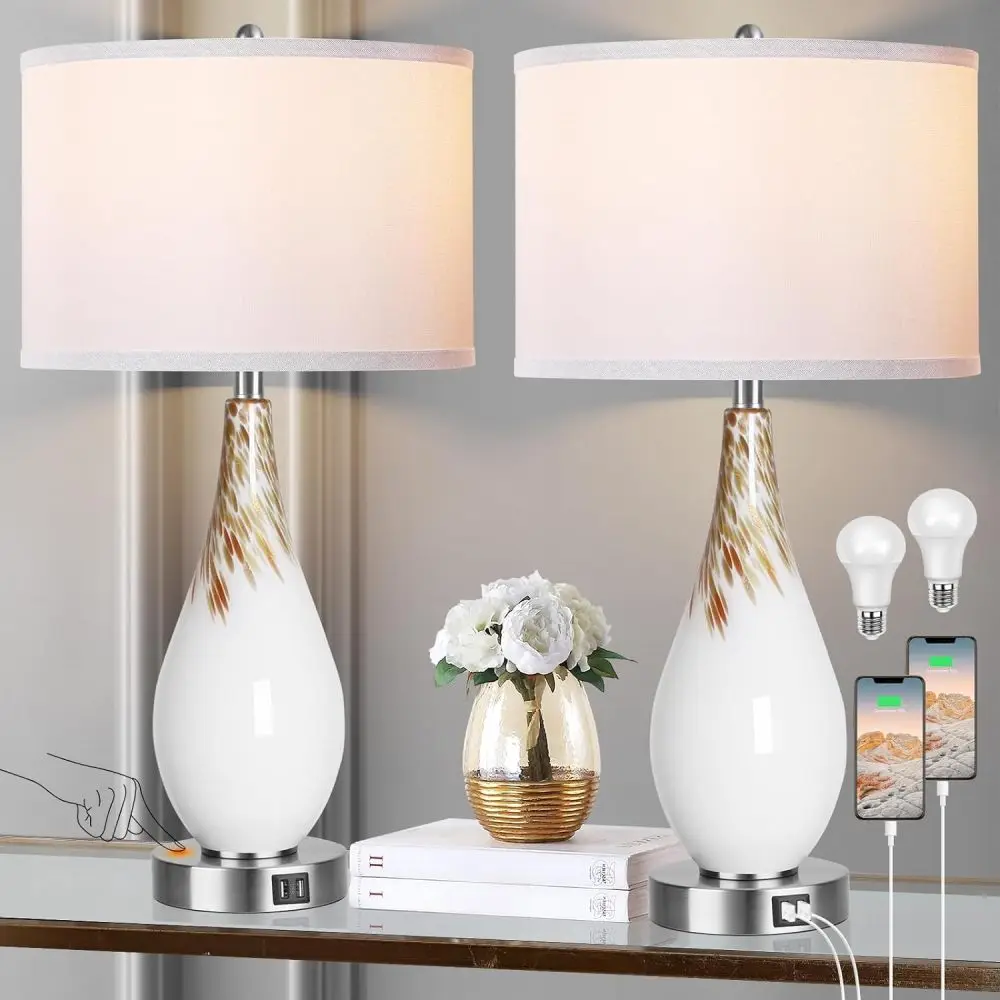 Touch Control Table Lamps Set of 2, 27.5