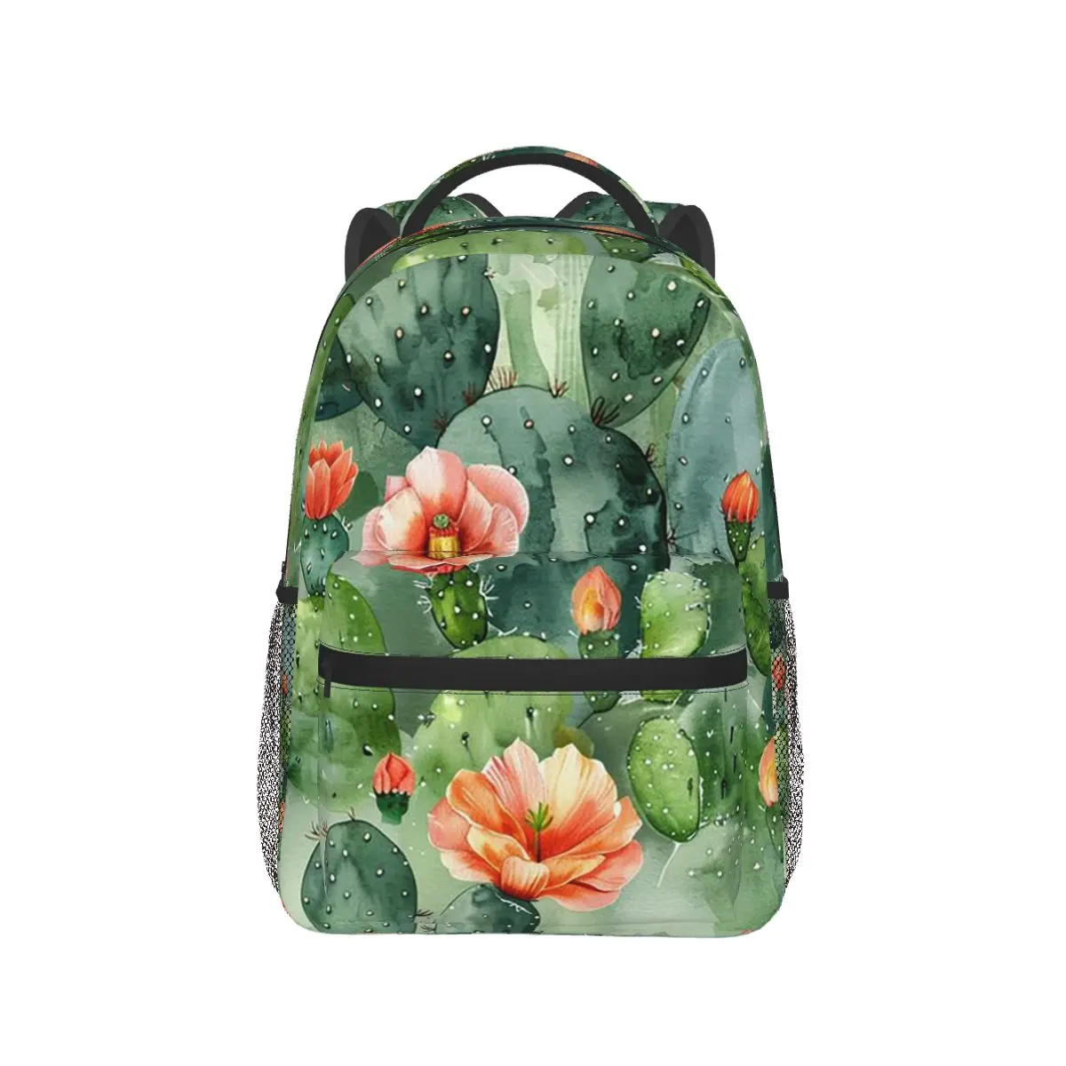 

Cactus Garden Green Cacti And Desert Flora Backpack Hot Sale Daypack Large Capacity Children BookBag School Bag Shoulder Bags