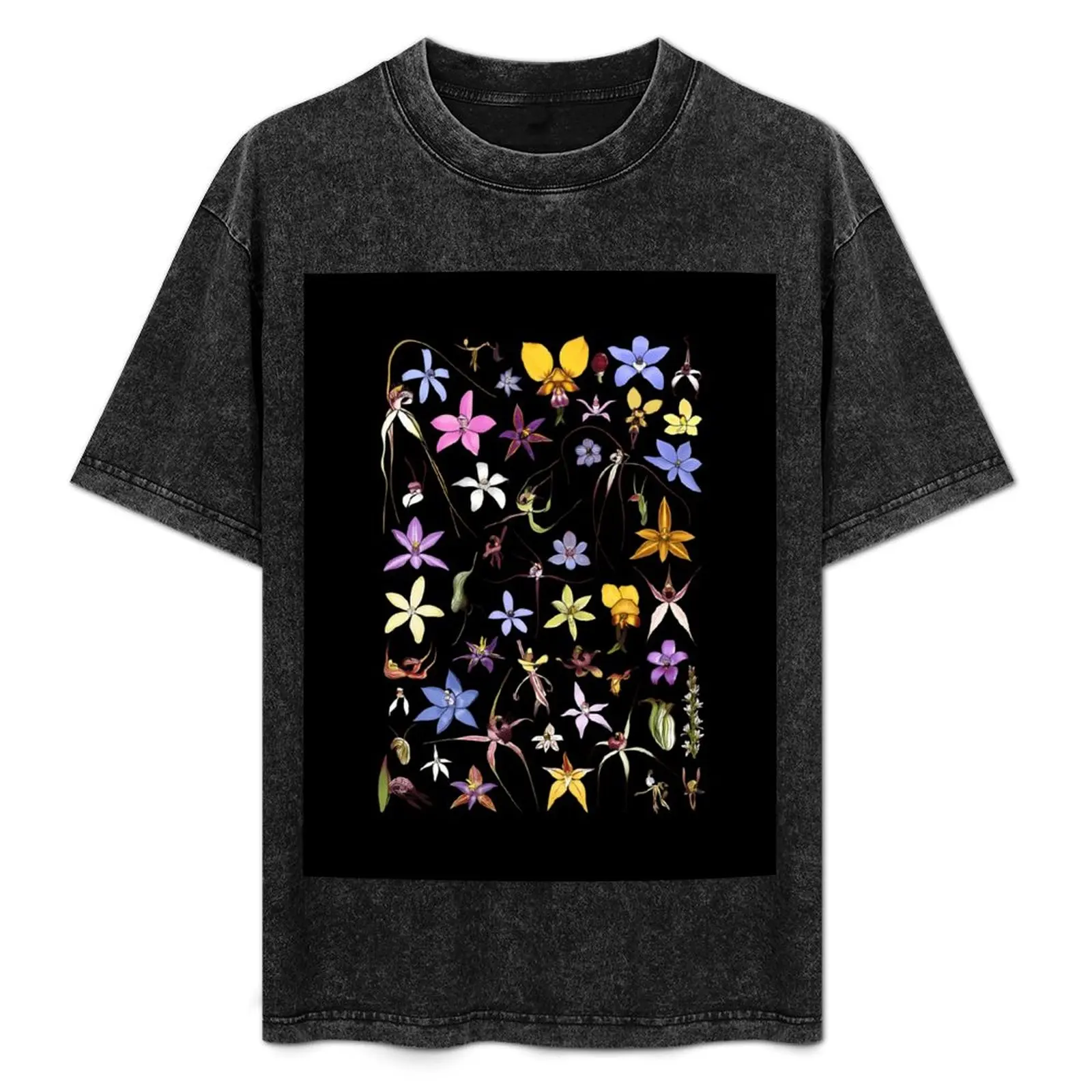 

Australian Orchids T-Shirt Big Size Short Sleeve Casual Top