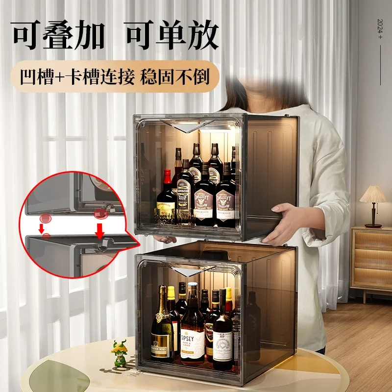 Wine rack Wine rack Home living room Whiskey foreign wine Baijiu light luxury small desktop display storage cabinet