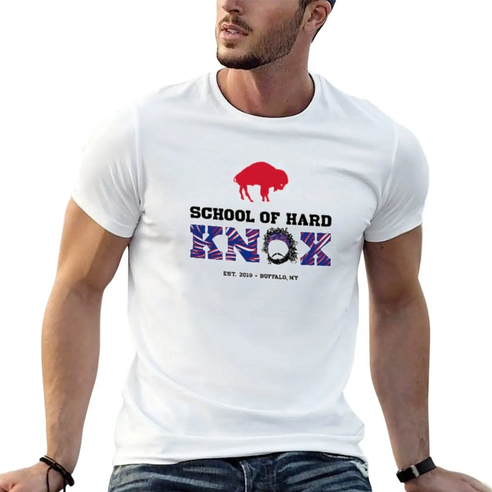 

Dawson Knox School of Hard Knox bills afc east champions T-Shirt cotton t shirts high quality t shirt man cotton T-Shirt