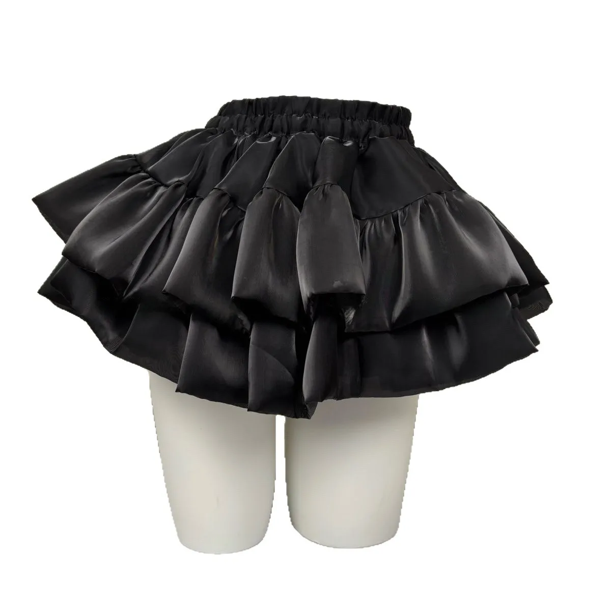 Kawaii Lolita Party Skirt Women Ruffle Layered High Waist Cute Balletcore Mini Skirt Princess Sweet Y2k Shorts