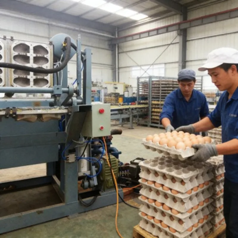 Customized Pulp Molding Machine Egg Tray Production Line Waste Paper Recycling Equipment 2500pcs/h for Poultry Business