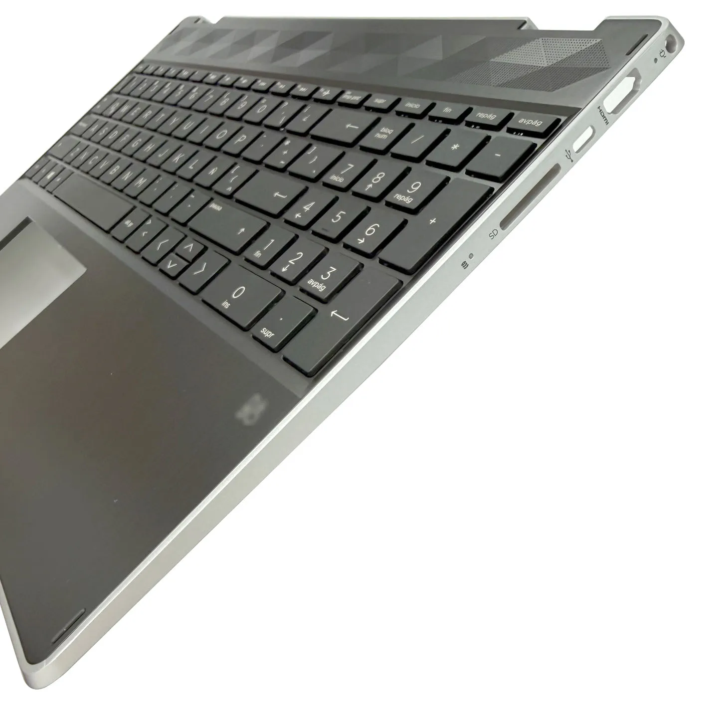 Immagine 6: Per Pavilion X360 15-Cr 15-Dq Tpn-W132 Tpn-W140: Tastiera per Laptop, Scocca C, Poggiapolsi, Cornice Esterna, Superficie Tastiera