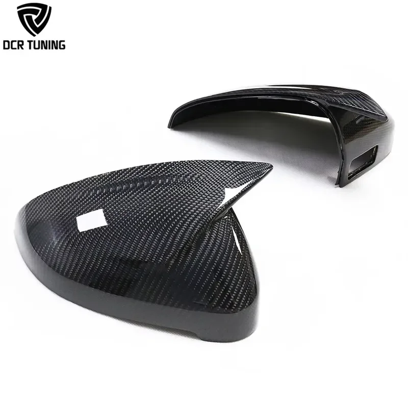For Audi A4 S5 B9 M Look Carbon Fiber Car Mirror Cover  S4 RS4 A5 RS5 2016-Up Wing Shell Casing with Side Lane Assist