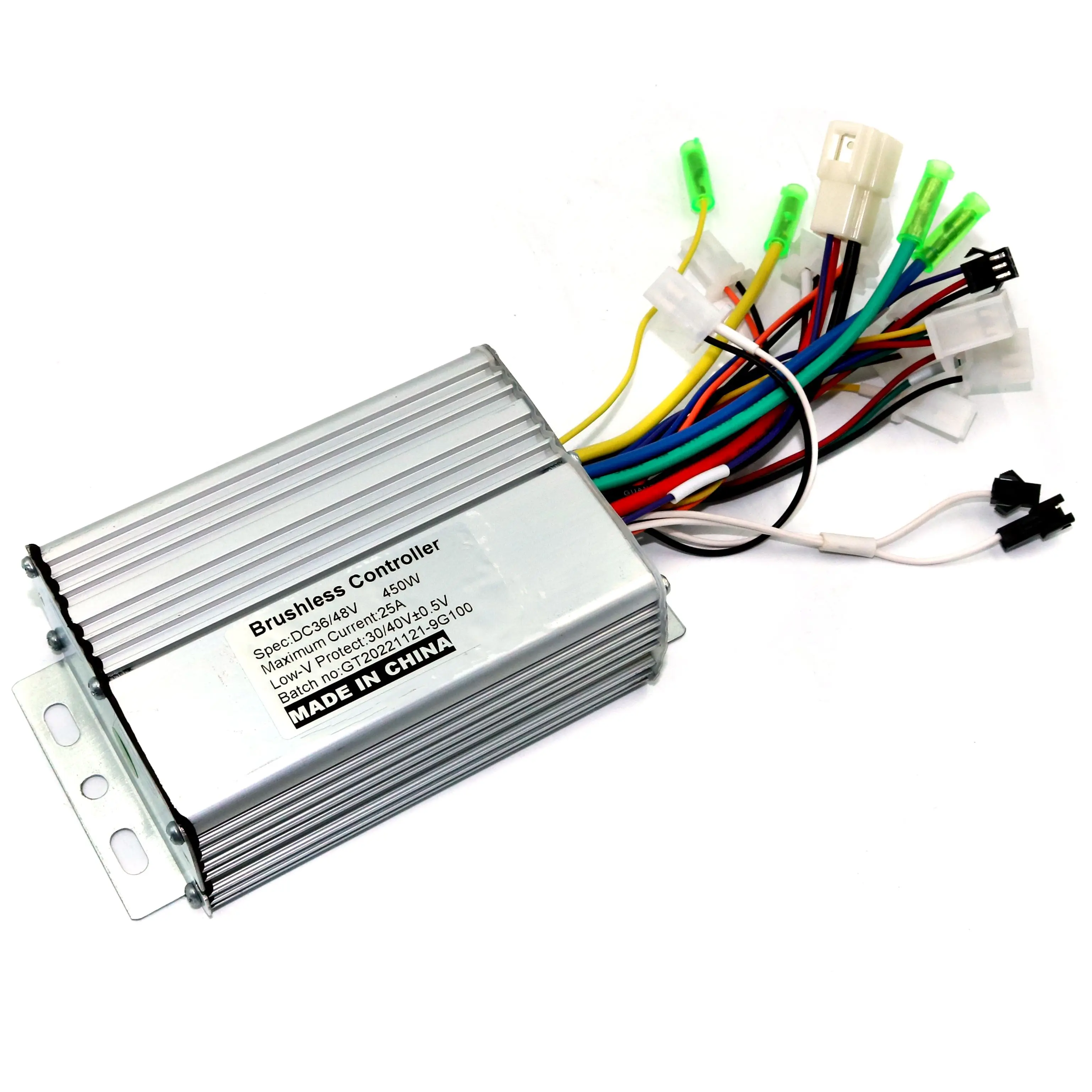 GREENTIME 36V/48V 450W/500W 25A 9 Mosfet BLDC Motor Controller E-bike Brushless Speed Driver