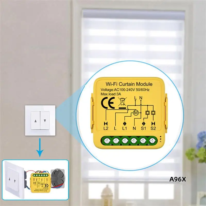 5X Tuya Smart WIFI Curtain Switch Module Connected Roller Shutters Blind Motor Smart Life APP Works With Alexa Google