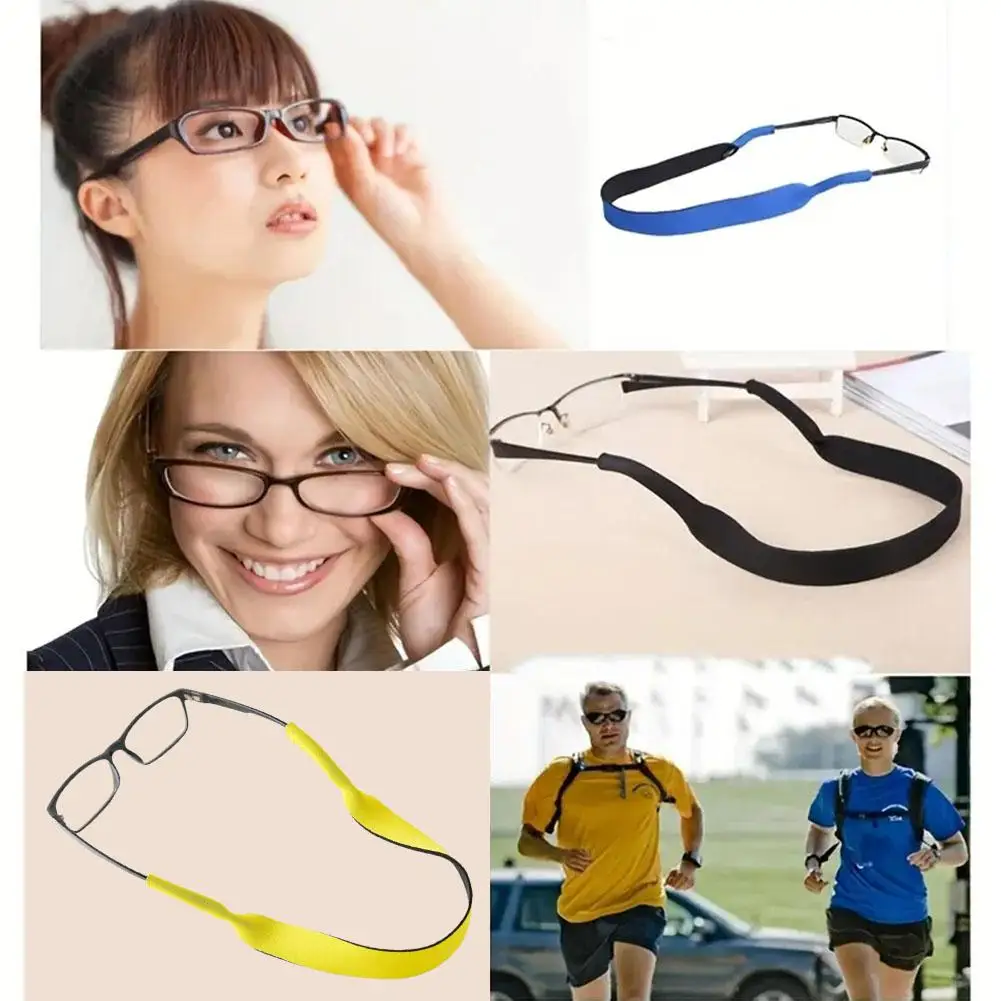 Poliéster ajustável Sports Glasses Cord, Pano De Mergulho, Cadeia De Óculos Intercambiáveis, Acessórios de decoração ao ar livre