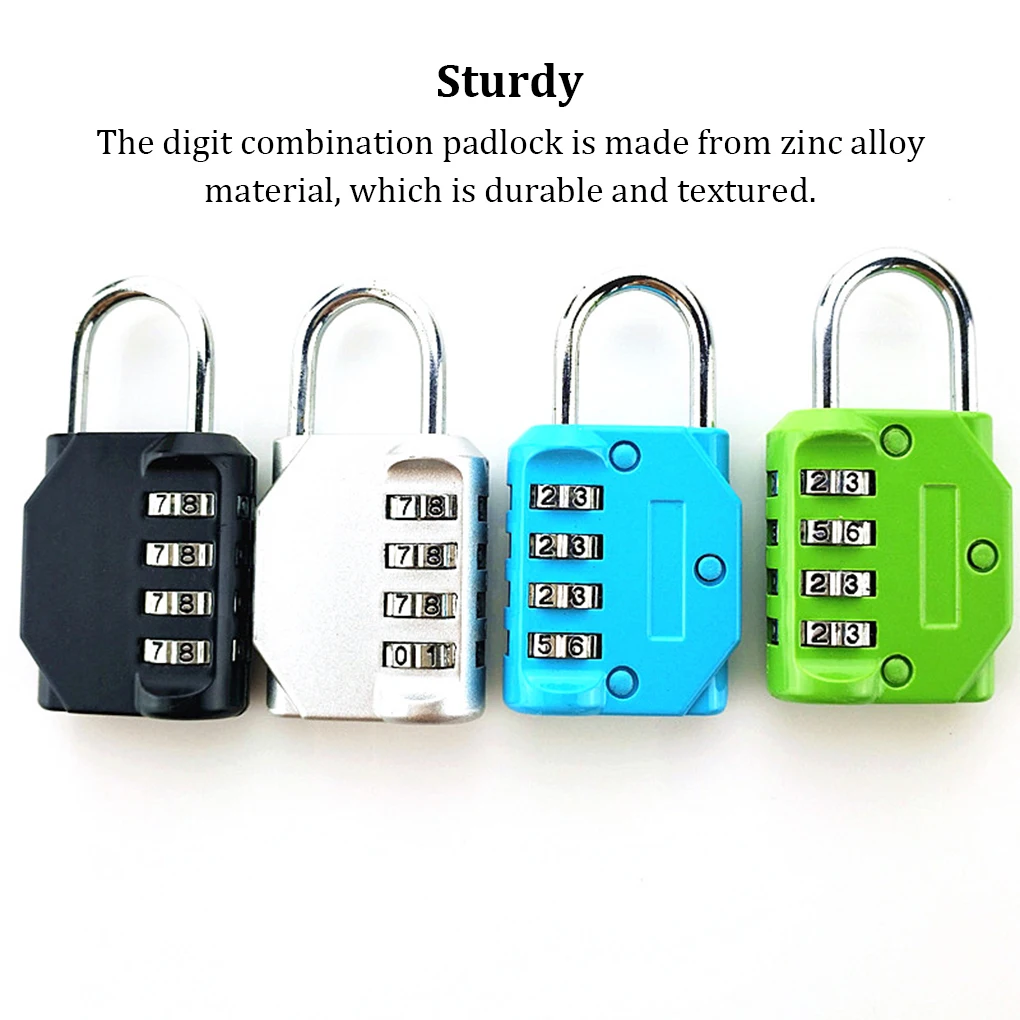 Digital Combination Lock Outdoor Keyless Padlock Suitcase Bag Luggage Safety Protector Door Locking Tool  As shown