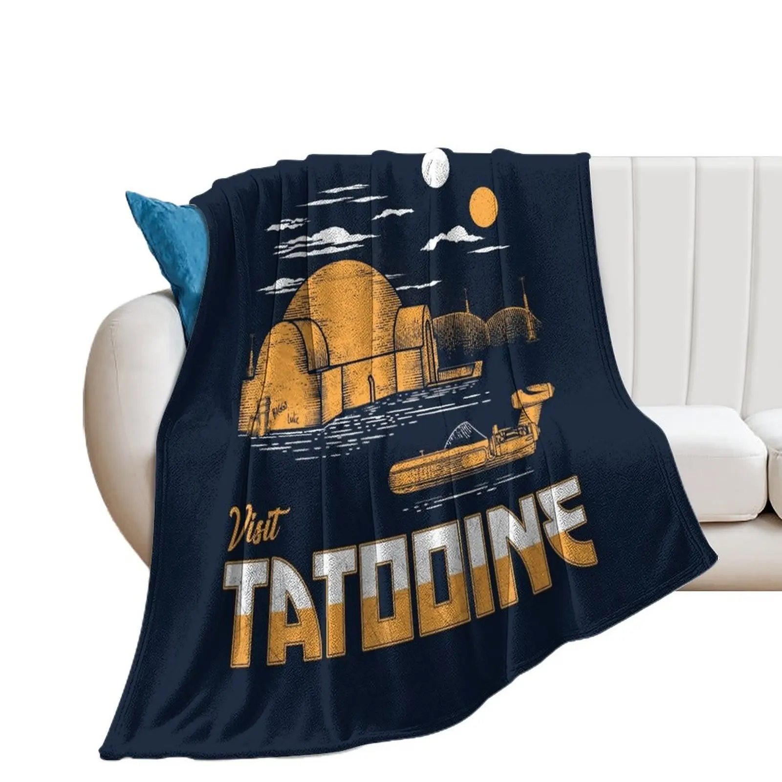 

Visit Tatooine Throw Blanket funny gift heavy to sleep Luxury St Thin Blankets