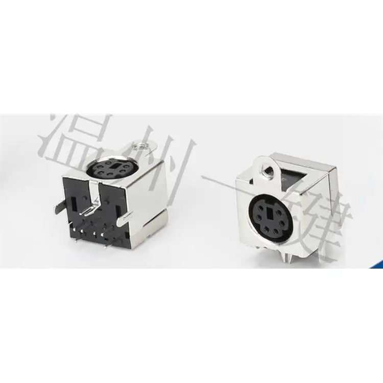 10pcs original new MDC-6-18 square large keyboard plug S terminal fully enclosed 6-pin six core DIN socket female