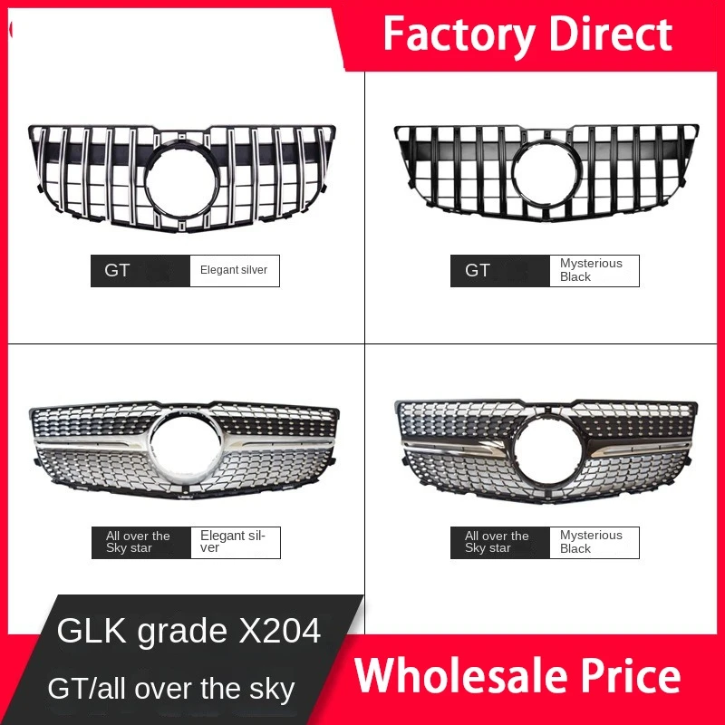 Replacement Facelift Sport Front Bumper Grille Racing Grill For Mercedes Benz GLK X204 2008-2012 2013-2015 Trim Hood Mesh Tuning