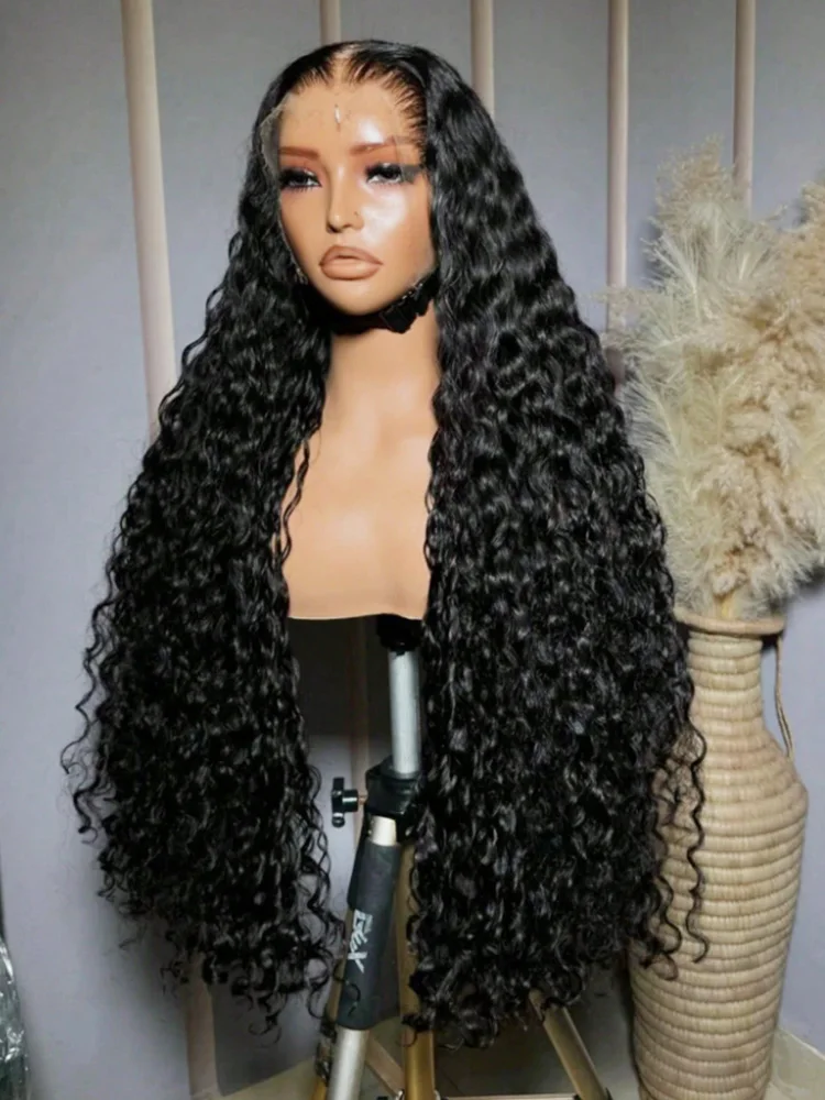 Perruque Cheveux Humains Bouclés Jerry Pré-Pluckée 13x4 HD Lace Front pour Femmes Système de Remplacement Capillaire à l'Aspect Naturel