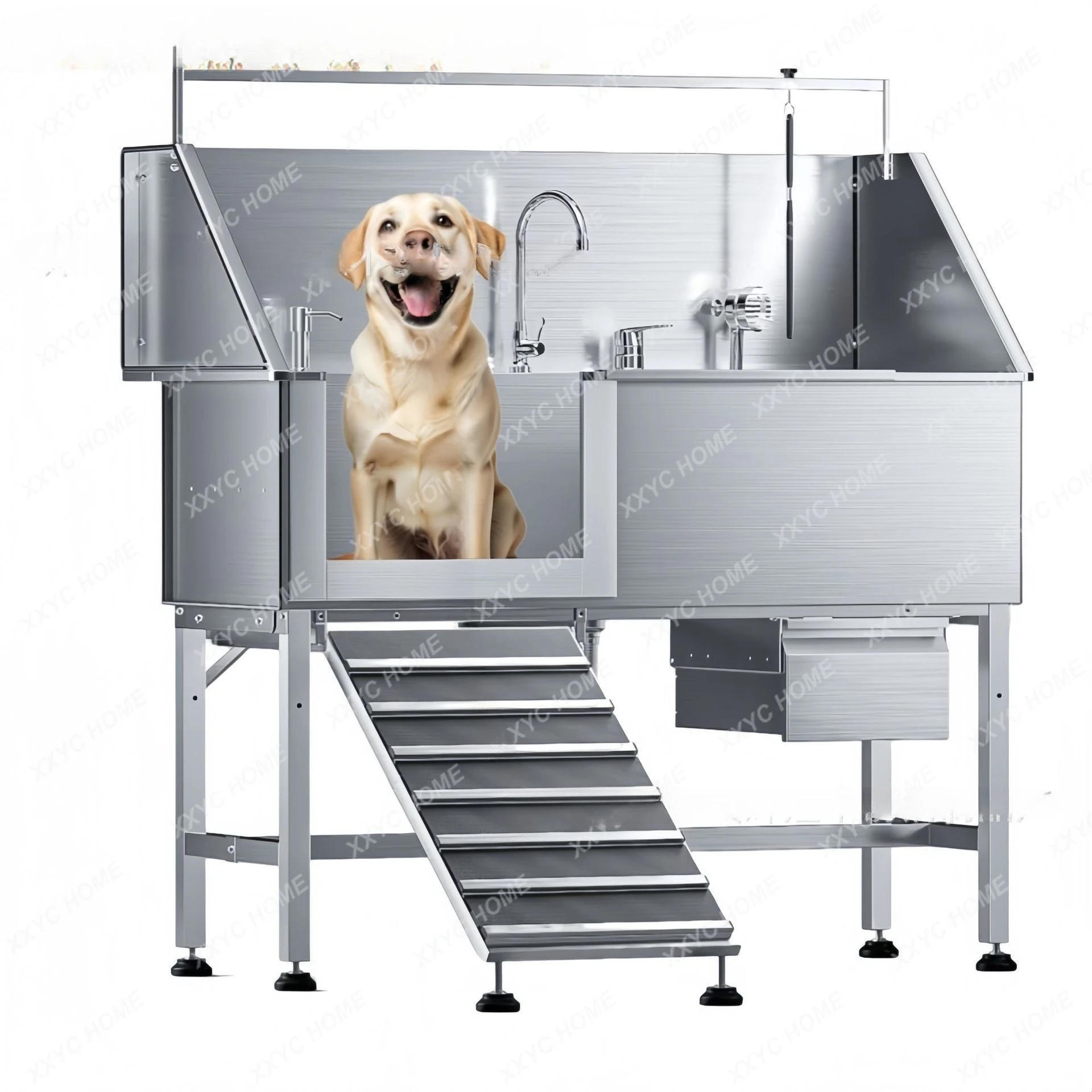 A 304 pet store special bathtub custom pet bathtub commercial stainless steel