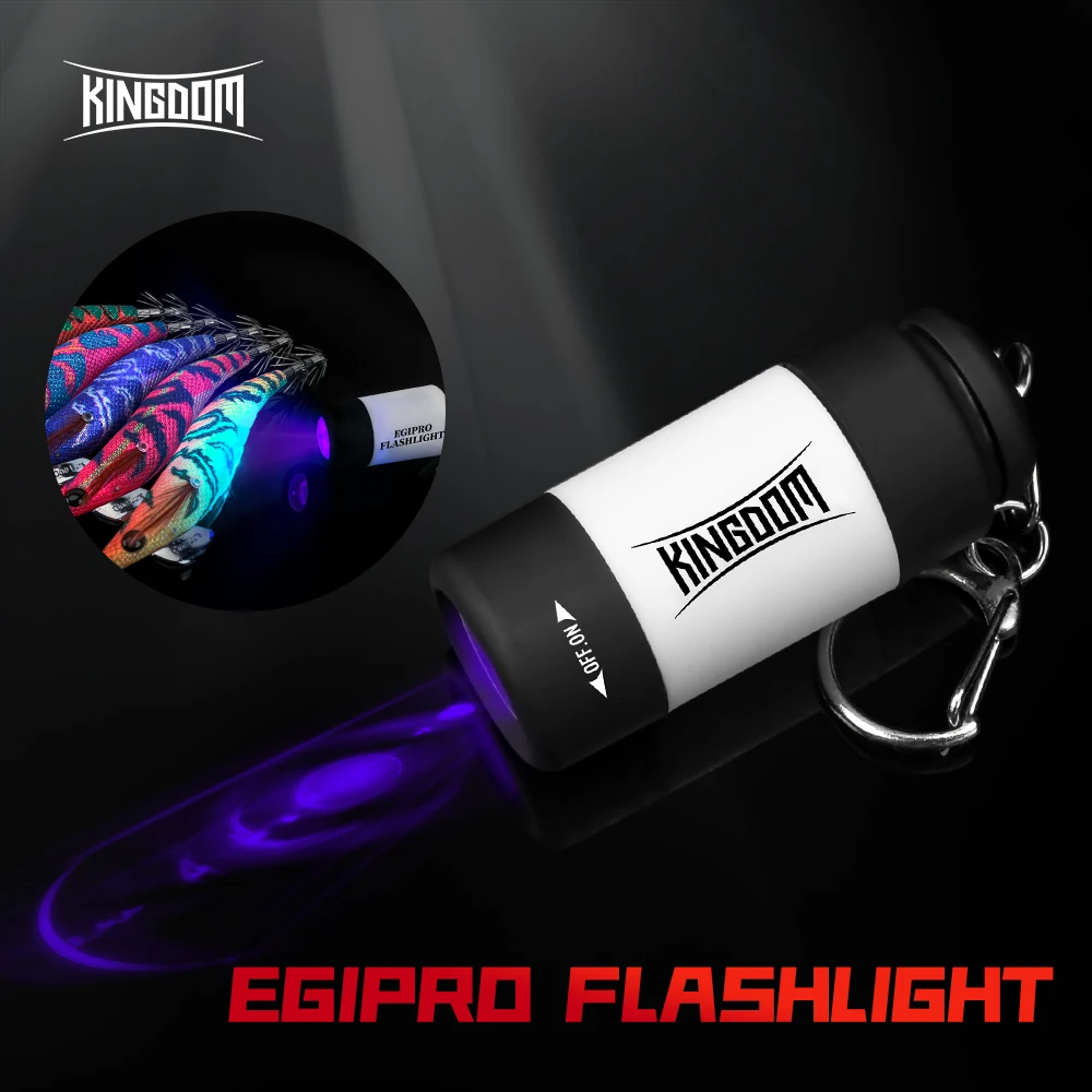 KINGDOM Egipro Flashlight 5.3cm*2cm USB Interface Mini Easy To Carry And Use Rechargeable Plastic Fishing Tools