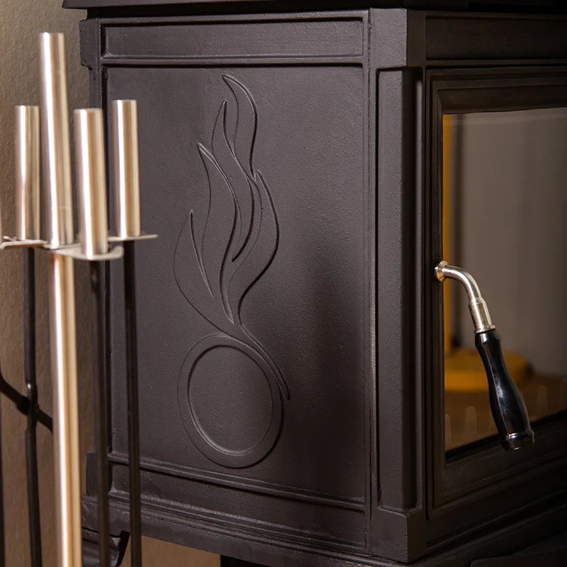 CE Certificate Smokeless Freestanding Indoor Wood Stove With Oven & Wood Burning Fireplace for Living Sitting Room Bedroom