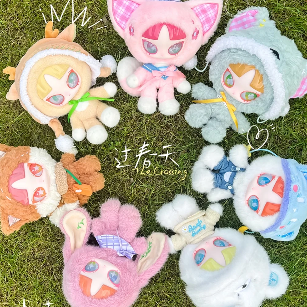 

Cartoon Inns Crossing Spring Series Blind Box Kawaii Vinyl Doll Plush Toys Collect Bag Pendant Accessory Kids Holiday Gifts