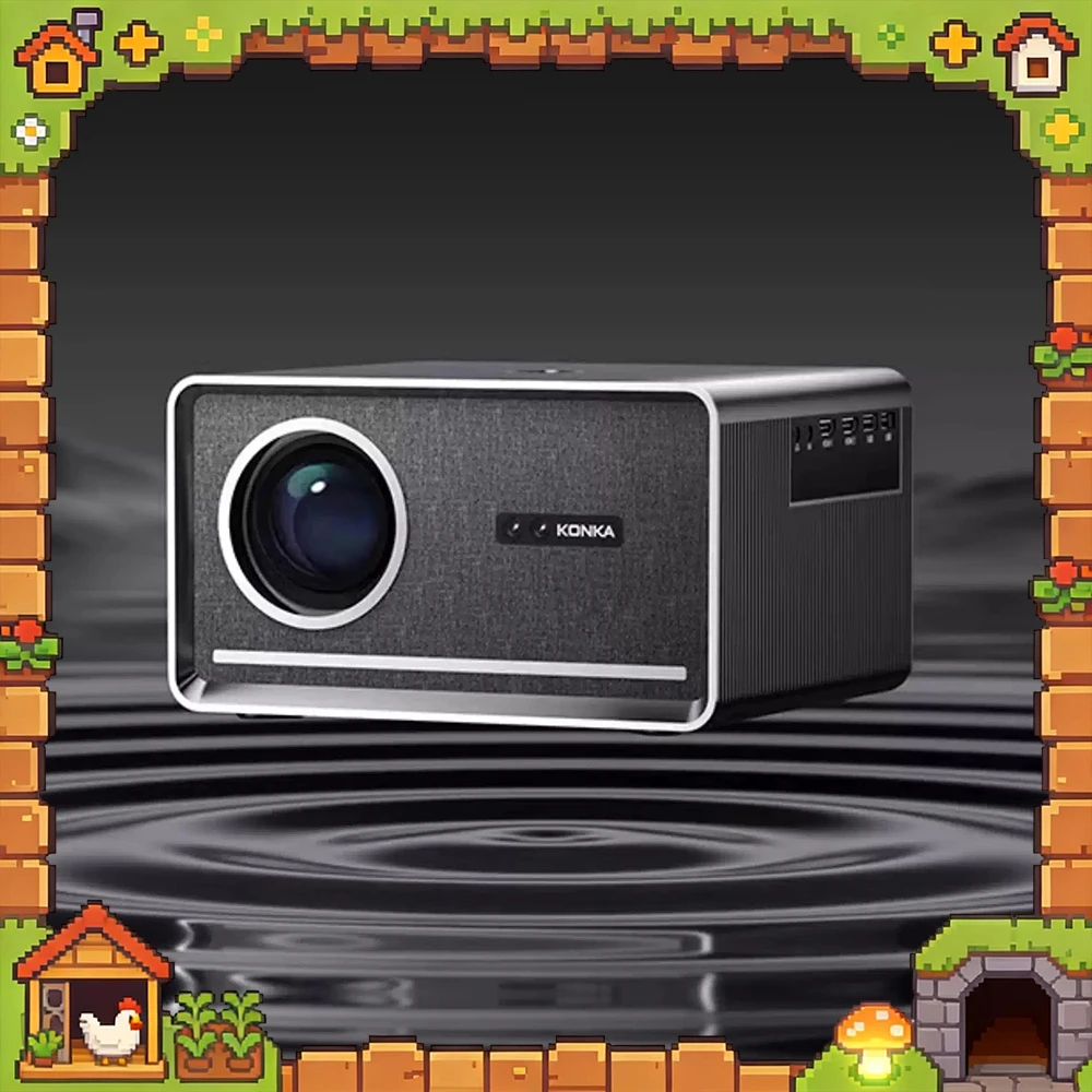 

Проектор KONKA H21 1080P, 400 CVIA люмен, с поддержкой четырехсторонней коррекции, автофокусом и Bluetooth, идеально подходит для подарков