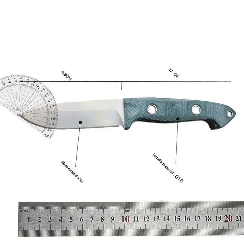 Military BM 162 Bushcrafter Survival Fixed Knife S30V Blade G10 Handle Outdoor Camping Hunting Knives Tactical Combat EDC Tool