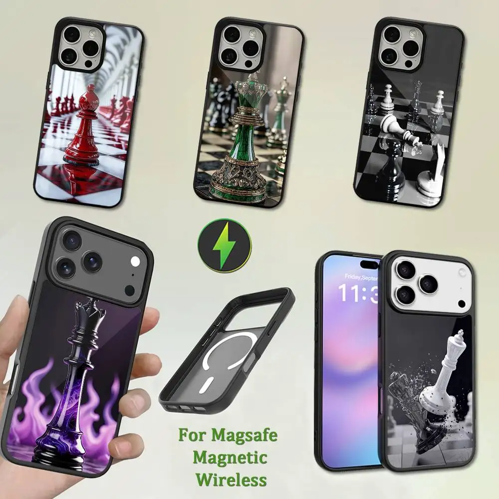 

Cool Chessboard Art Phone Case For iPhone 13,12,11,16,15,17,14,Pro,Max,Plus,Mini,Magsafe,Magnetic Wireless Charging