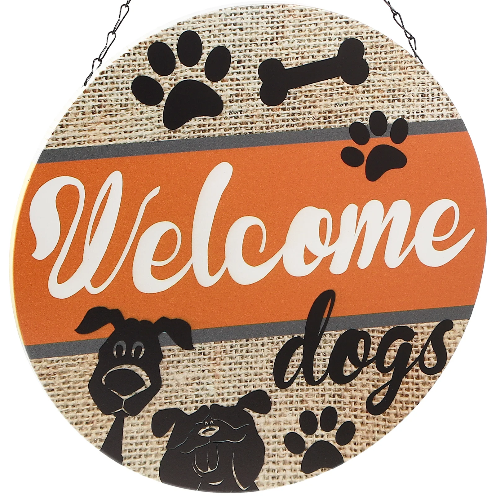 

Rustic Iron Round Door Welcome Sign Front Door Pendant Vintage Hanging Plaque Delicate Porch Decor Decorative Welcome Sign