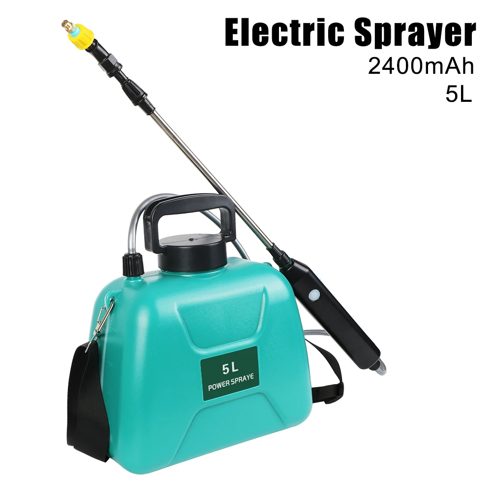 Electric Sprayer Automatic USB Rechargeable Garden Plant Mister Irrigation Tool With Spray Gun Watering Can 5L