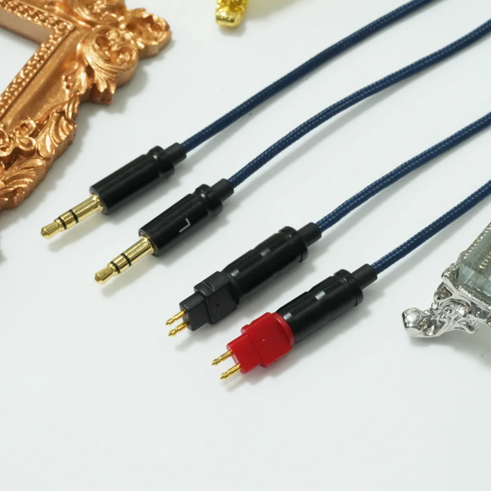 XINHS X18 2-adriges, versilbertes Einzelkristall-Kupfer-Kabel für Kopfhörer mit Koaxial-HD650/1-zu-2-Buchsen, Dual-3,5-mm/4,4-mm-Balancenkabel – Detail 8