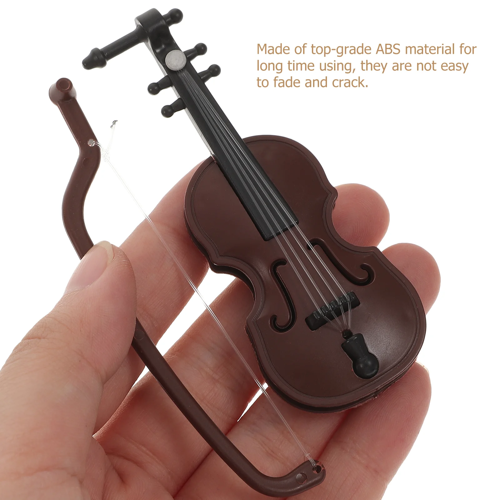 Mini strumenti musicali ornamenti simulati violino giocattolo decorazioni per il desktop casa