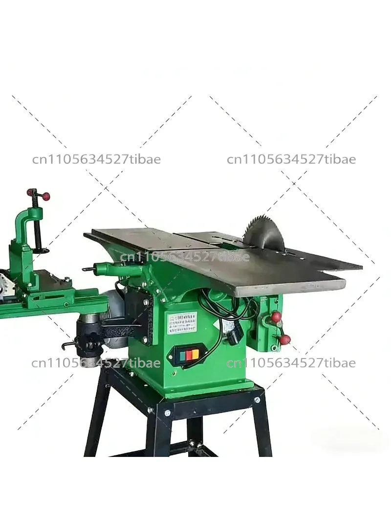 Desktop All-in-One Woodworking Planer, Flat Plane, Drilling, Sawing, Square Hole Cutter, Electric Multi-Function Machine