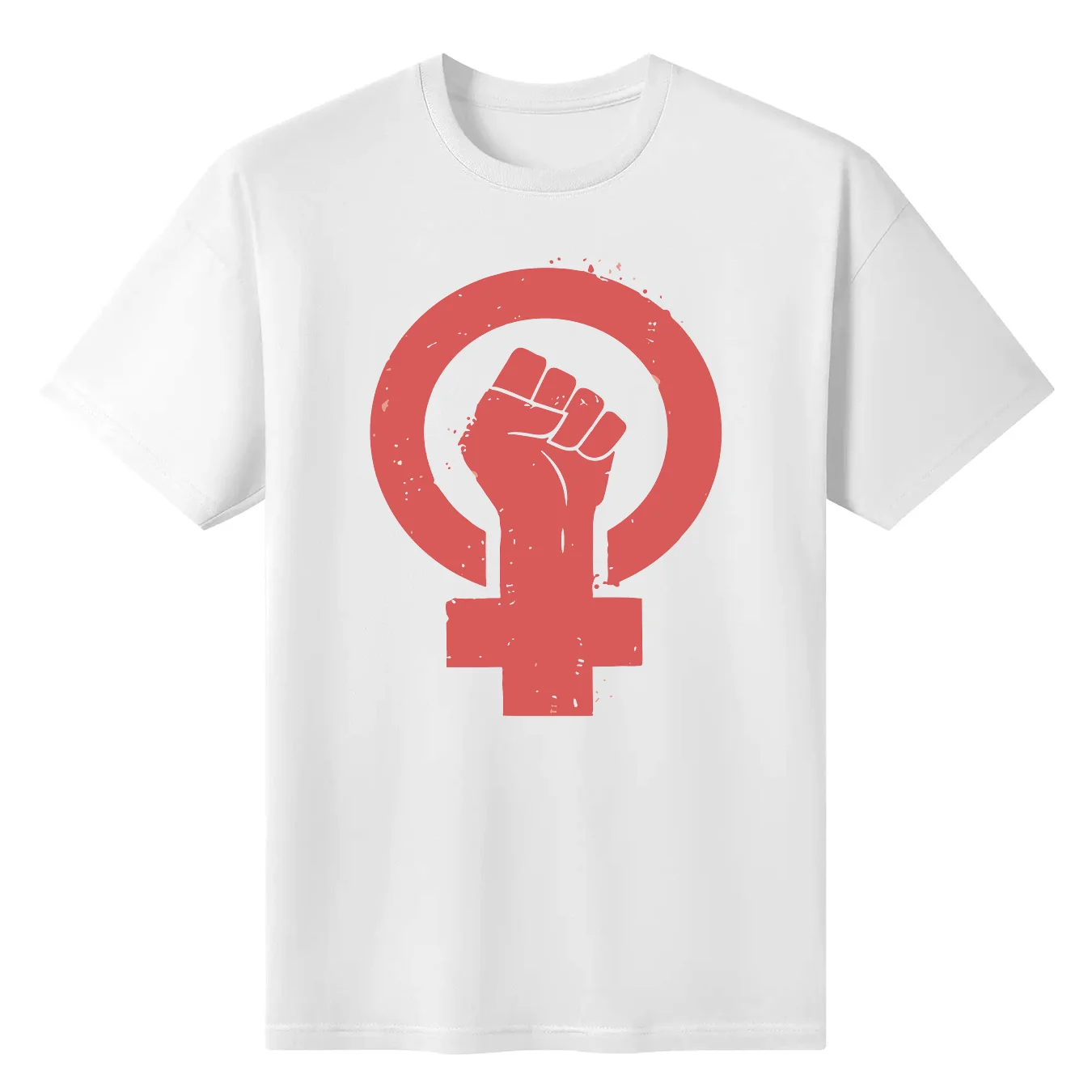 

Woman Power T-Shirt Men T Shirt Feminism Unique Tee Shirt Short Sleeve Crewneck T-Shirts 100% Cotton Gift Clothing