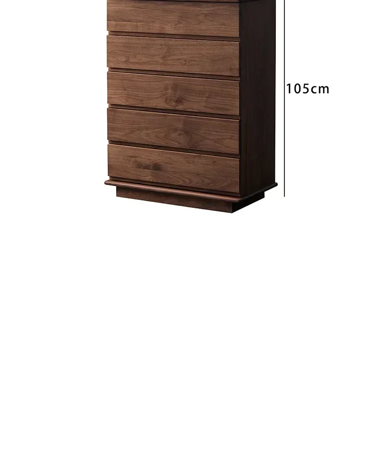 North American black walnut solid wood chest of drawers, bedroom locker, simple and modern