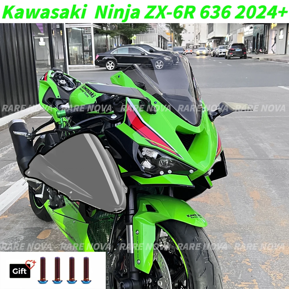 

Motorcycle Windshield For Kawasaki ZX-6R ZX6R 2024 Heighten Windscreen Enlarge Wind Spoiler Cover Fairing Windshield zx6r zx 6r