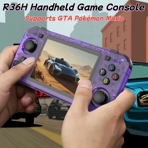 Imagen 2 del producto Consola de Juegos Retro Portátil R36H, Más de 20000 Juegos, Compatible con Más de 10 Emuladores, Sistema Dual Linux, Pantalla IPS de 3.5 Pulgadas, Funcionamiento Continuo de 5 Horas