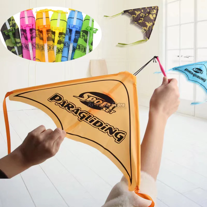 Kids Outdoor Flying Toys Portable Catapult Kite Hand Throwing Gliding Plane Girl Boy Indoor Playground Paraglider Shooting Games